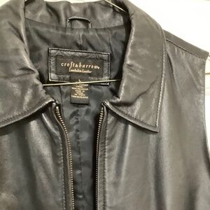 Croft Leather Black Vest Women's Size large